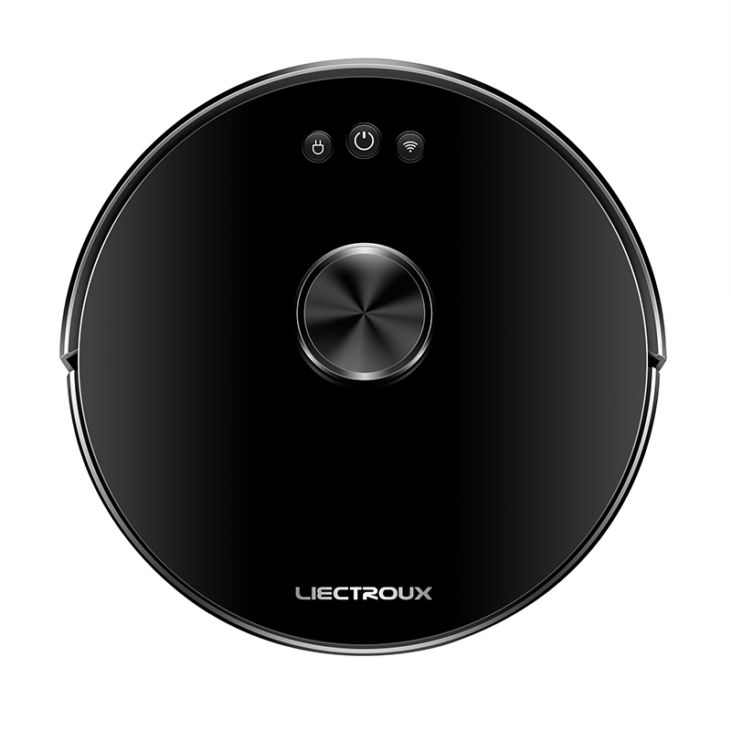 Robot Vacuum Cleaner Hybrid Liectroux XR500, Laser Lidar Navigation,6500pa Suction,Multi-Floor Map,Y Shape Wet Mopping,APP No-Go Zone,Selective Area,Breakpoint Resume, Multi-language voice prompts,Works with Alexa & Google Home